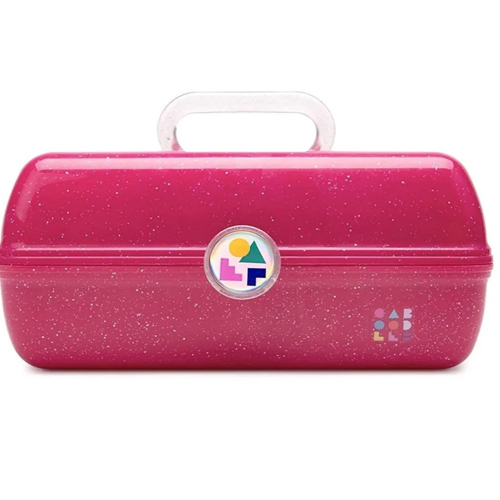 Caboodle (dark pink with silver glitter flecks)